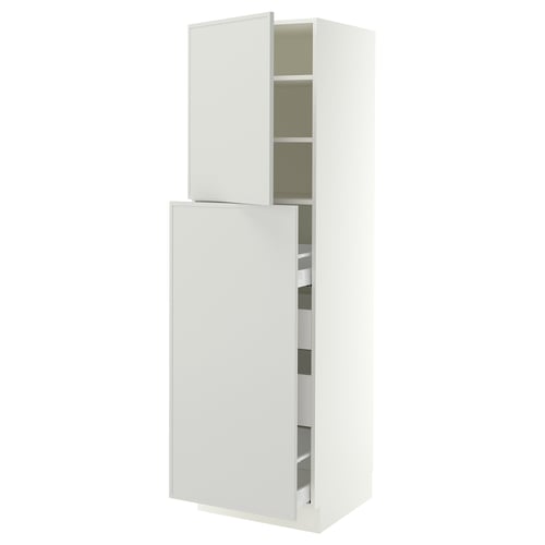 SEKTION / MAXIMERA Hc w p-o func 1dr/4drw, white/Aspudden light gray, 24x24x80 "