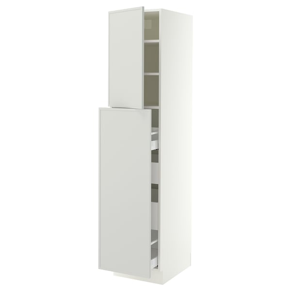 SEKTION / MAXIMERA Hc w p-o func 1dr/4drw, white/Aspudden light gray, 18x24x80 "