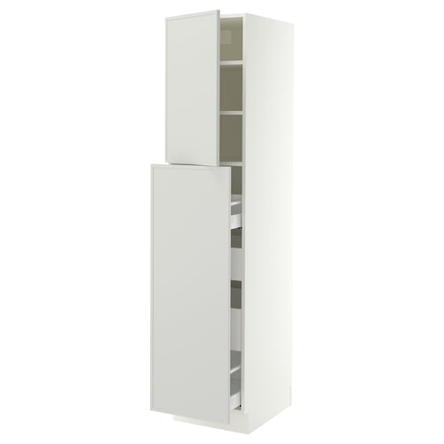 SEKTION / MAXIMERA Hc w p-o func 1dr/4drw, white/Aspudden light gray, 18x24x80 "