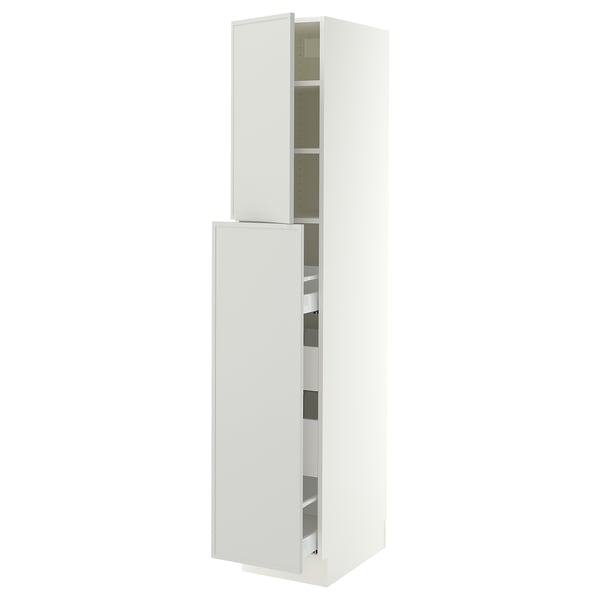 SEKTION / MAXIMERA Hc w p-o func 1dr/4drw, white/Aspudden light gray, 15x24x80 "