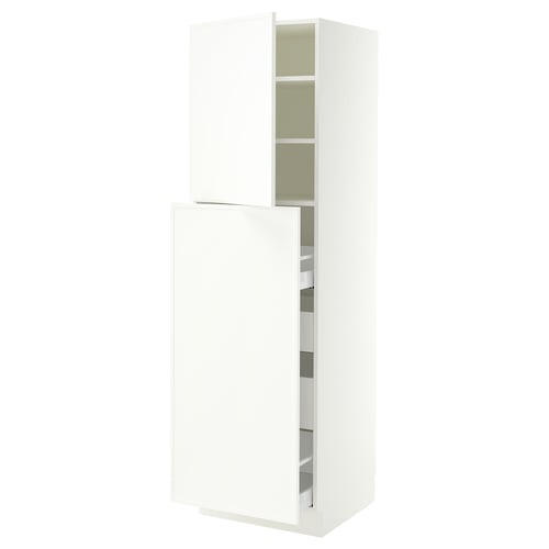 SEKTION / MAXIMERA Hc w p-o func 1dr/4drw, white/Aspudden matte white, 24x24x80 "