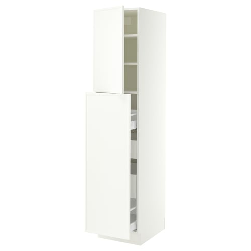SEKTION / MAXIMERA Hc w p-o func 1dr/4drw, white/Aspudden matte white, 18x24x80 "