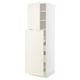 Ikea SEKTION kitchen cabinet, off-white, tall with shelves.