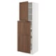 SEKTION walnut cabinet, white frame, adjustable shelves, 2 doors, sleek modern design.