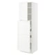 SEKTION white kitchen cabinet with pull-out shelves, modern design.