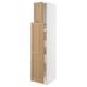 SEKTION white oak kitchen cabinet with wood doors.