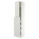 SEKTION / MAXIMERA Hc w p-o func 4drw/1dr/2shlv, white/Aspudden light gray, 18x24x90 "