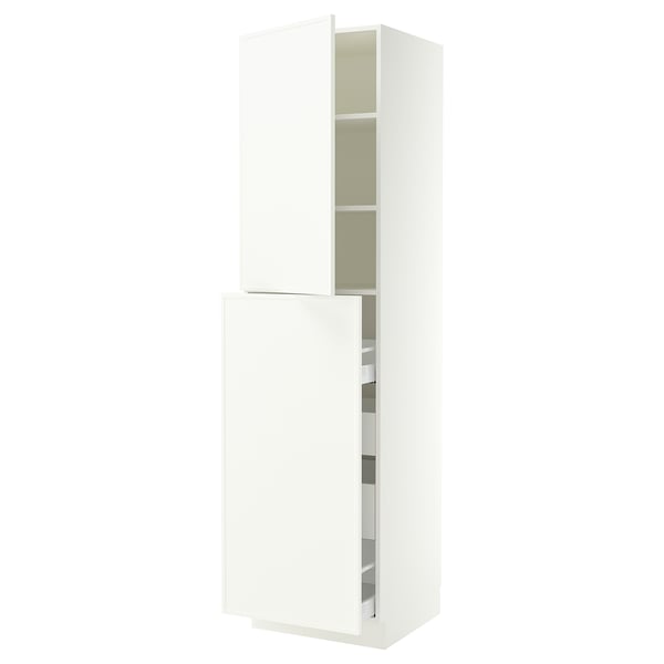 SEKTION / MAXIMERA Hc w p-o func 4drw/1dr/2shlv, white/Aspudden matte white, 24x24x90 "