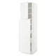 SEKTION white kitchen cabinet, tall with adjustable shelves and dampers for slow closure.