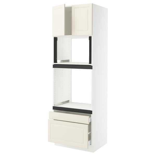 Off-white SEKTION kitchen unit with drawers and shelves.