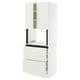 A white SEKTION kitchen cabinet with drawers and shelves. It has a sleek, modern design.