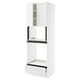 Pictured: SEKTION white kitchen cabinet set. Modern design, includes tall cabinet with drawers and shelves. White, sleek, and functional.