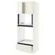 White SEKTION kitchen unit with off-white drawers and shelves.