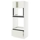 SEKTION white kitchen unit with drawers and shelves.