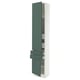 SEKTION / MAXIMERA High cab w 2drs/2 fronts/4 drawers, white/Aspudden dark gray-green, 18x15x90 "