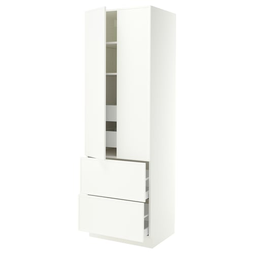 SEKTION / MAXIMERA High cab w 2drs/2 fronts/4 drawers, white/Aspudden matte white, 30x24x90 "