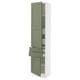 SEKTION kitchen cabinet in grey-green with adjustable shelves and drawers, modern design.