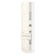 Ikea SEKTION off-white kitchen cabinet with drawers and shelves.