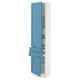 SEKTION / MAXIMERA High cab w 2drs/2 fronts/4 drawers, white/Lerhyttan blue, 18x15x80 "