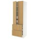 Hassan SEKTION cabinet, light wood, sleek design, tall, drawers, door with shelf.