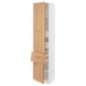 SEKTION kitchen cabinet in oak with adjustable shelves and pullouts.