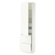 SEKTION / MAXIMERA High cab w door/2 fronts/4 drawers, white/Aspudden matte white, 24x15x90 "