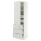 SEKTION / MAXIMERA High cab w door/3 fronts/5 drawers, white/Aspudden light gray, 24x24x80 "