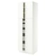 SEKTION / MAXIMERA High cabinet w 4 doors/5 drawers, white/Aspudden matte white, 30x24x90 "