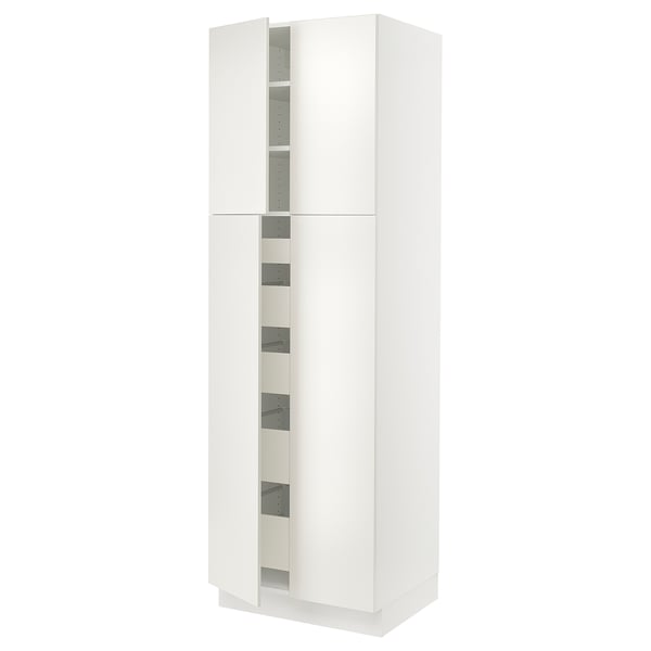 SEKTION white cabinet, sleek design, smooth closure, sturdy frame.
