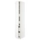 White SEKTION tall cabinet, open door, adjustable shelves - sleek & modern.