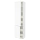 White SEKTION kitchen cabinet with adjustable shelves and soft-closing door.