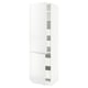White high gloss kitchen cabinet with adjustable shelves and soft-close hinges.