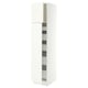 SEKTION / MAXIMERA High cb w 2 doors/shelves/5 drawers, white/Aspudden matte white, 18x24x80 "
