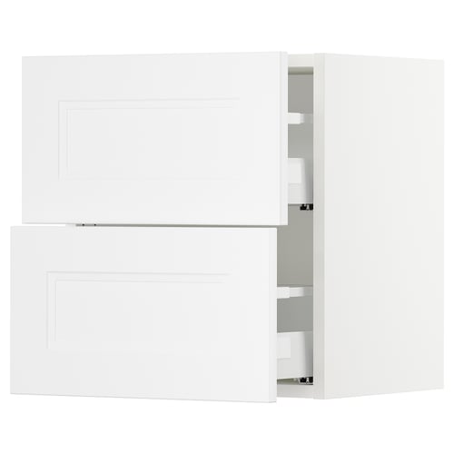 White SEKTION kitchen cabinet with modern, minimalist design in a sleek, minimalist shape.