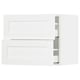 White kitchen cabinets with drawers from the SEKTION line, featuring a sleek design with a subtle grain texture.