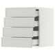 SEKTION / MAXIMERA Wall cabinet with 4 drawers, white/Aspudden light gray, 18x15x20 "