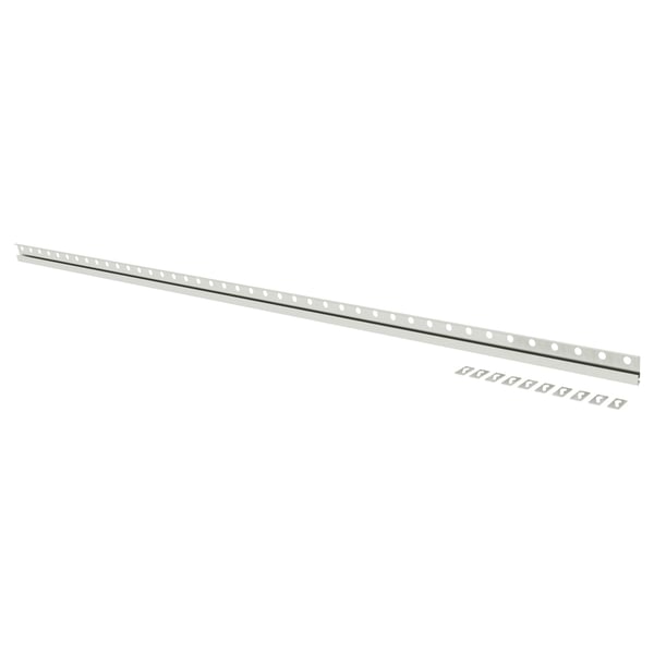 A single, long, silver SEKTION suspension rail made of galvanised steel, designed for mounting wall cabinets.