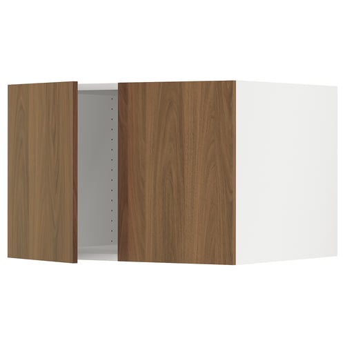 SEKTION kitchen cabinet in walnut-brown with adjustable shelves. Modern, smooth design.
