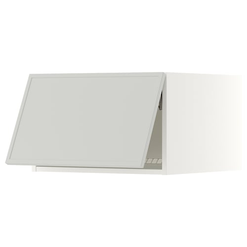 SEKTION Top cabinet for fridge/freezer, white/Aspudden light gray, 24x24x15 "
