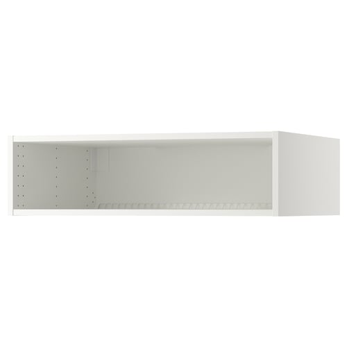 White SEKTION top kitchen cabinet, rectangular, ventilated, melamine and acrylic paint finish.