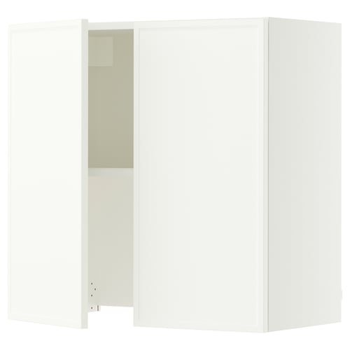 SEKTION Wall cab w built-in range hood, white/Aspudden matte white, 30x15x30 "