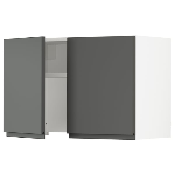 Modern dark grey kitchen cabinets, flat with integrated handles.