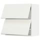 An ikea SEKTION kitchen wall cabinet in white. Its a sleek, rectangular design with a flat top and bottom. The cabinet is divided into two sections.
