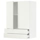 A white SEKTION kitchen cabinet with modern, smooth doors and drawers. It clean lines and a sleek, minimalist design.