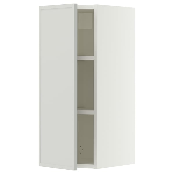 SEKTION Wall cabinet, white/Aspudden light gray, 12x15x30 "