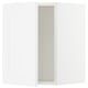 A white SEKTION kitchen cabinet door with a sleek design featuring a plastic foil front and a sturdy fibreboard back.