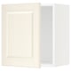 Off-white SEKTION kitchen cabinet with bodbyn design, rectangular shape, bevelled edges, and white colour.