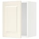 Off-white SEKTION kitchen cabinet with bevelled door, wall-mounted with snap hinges and door damper.