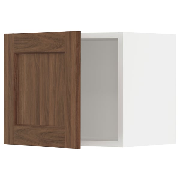 SEKTION kitchen cabinet, walnut wood effect, flat panel design, single door.