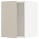 This image displays a beige SEKTION kitchen cabinet door with a sleek, rectangular design in a modern style.